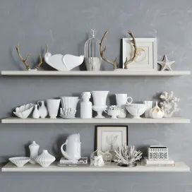 White decoration set